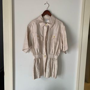 Vintage Chanel Linen Button Up Blouse